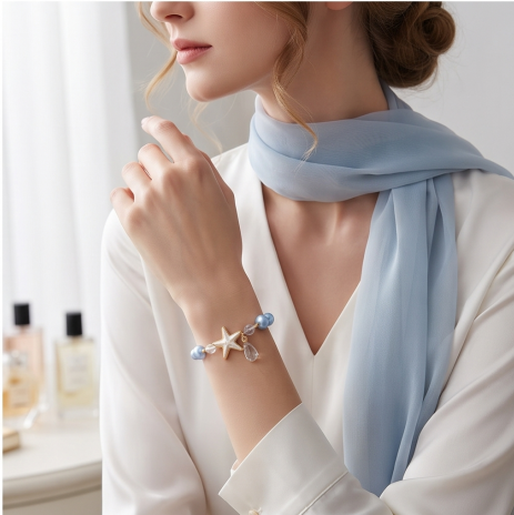 Ocean Starfish Pearl Bracelet