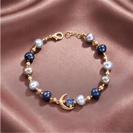 Blue Tone Pearl Bracelets