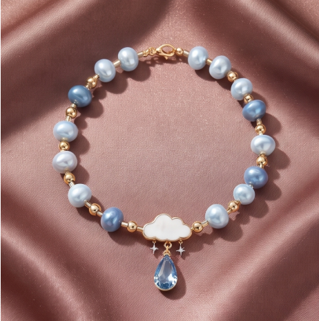 Cloud Drop Pearl Bracelet