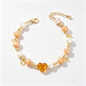 Amber Heart Pearl Bracelet