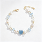 Ocean Blue Heart Pearl Bracelet